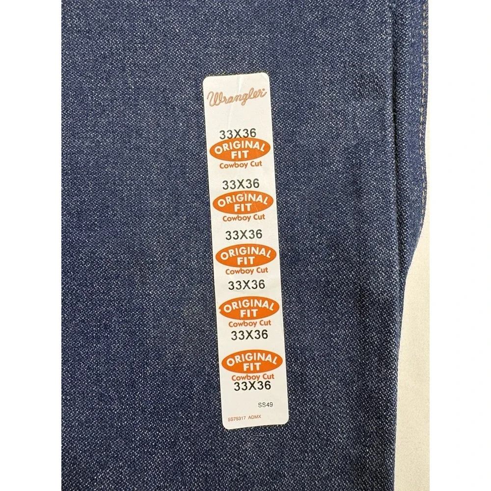 Wrangler 13MWZ Pro Rodeo Jeans Mens 33x36 NWT Rigid Indigo Cowboy Cut Denim 33